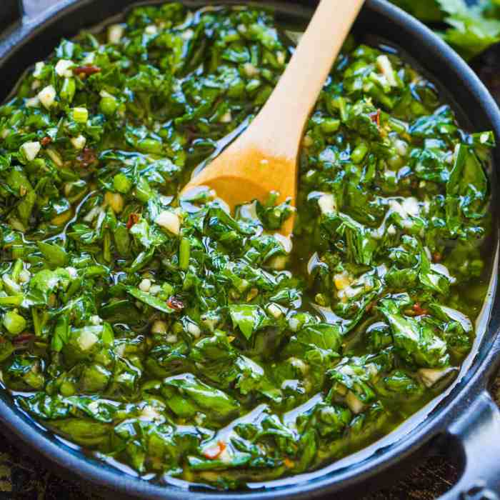 Traditional chimichurri sauce recipe