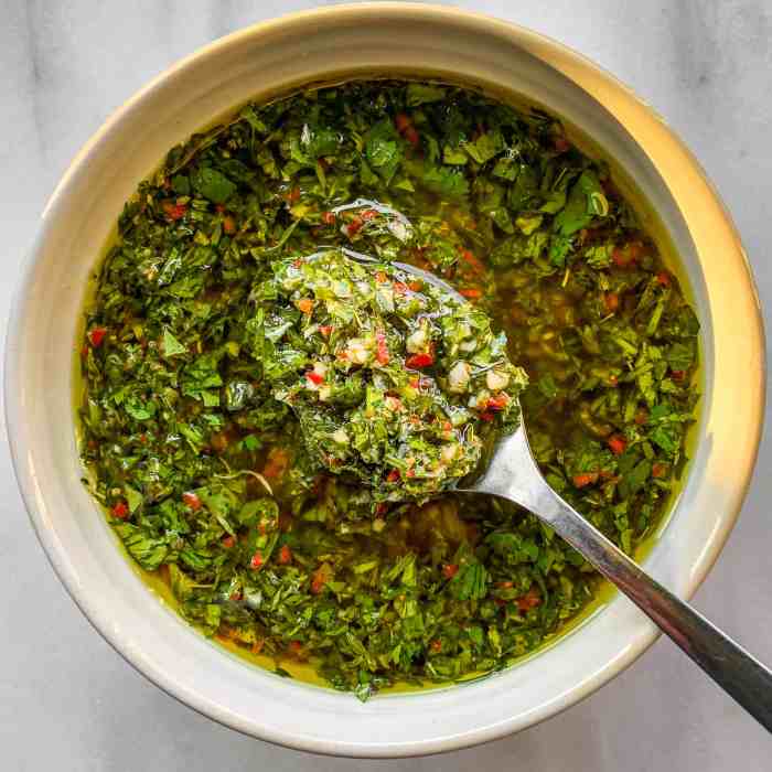 Traditional chimichurri sauce recipe