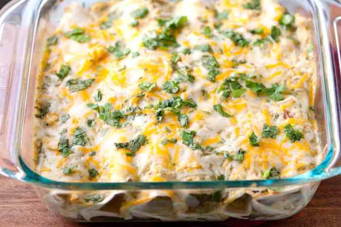 Recipe for chicken enchiladas with green sauce