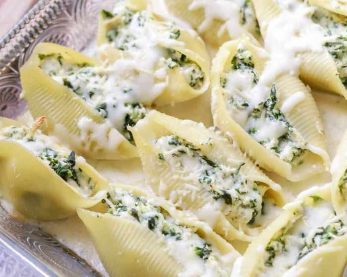 Stuffed shells recipe with alfredo sauce